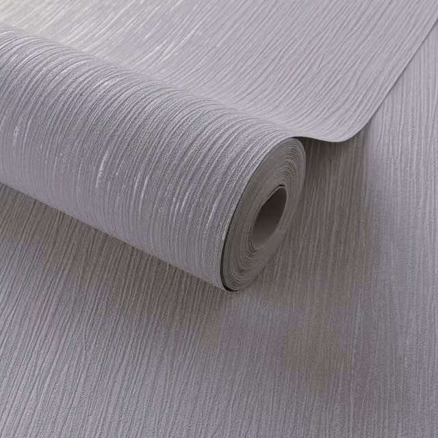 Grandeco Regency Textured Blown Vinyl Wallpaper in Grey and Yellow