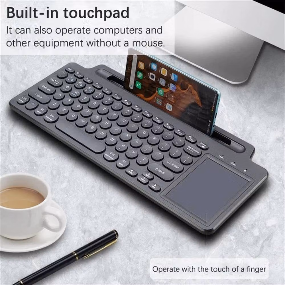 Nordara 2.4GHz Wireless Bluetooth Keyboard, Black, QWERTY UK Layout – 5