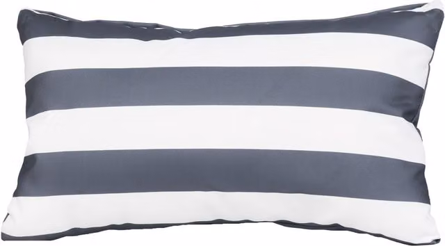Gardenista Striped Outdoor Scatter Cushion in Grey and White, 30 x 30 cm