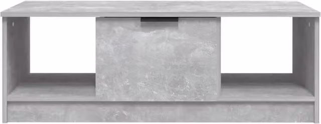 Berkfield Home Decorative Coffee Table in Concrete Grey, W/D/H: 102 x 50 x 36 cm