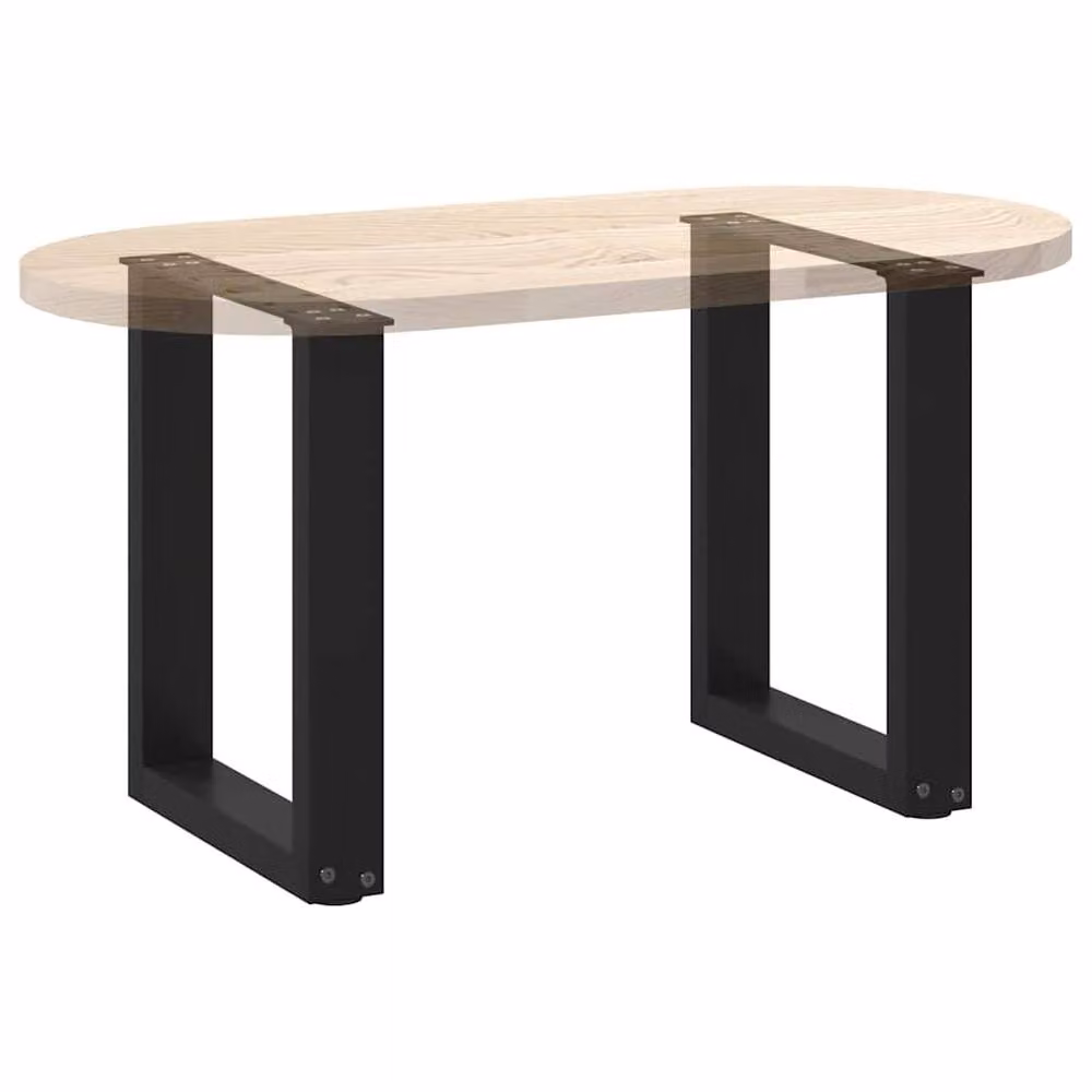 Berkfield Home U-Shaped Steel Coffee Table Legs, 2 Pieces, Black, W: 28 cm, H: 42-43 cm – 6