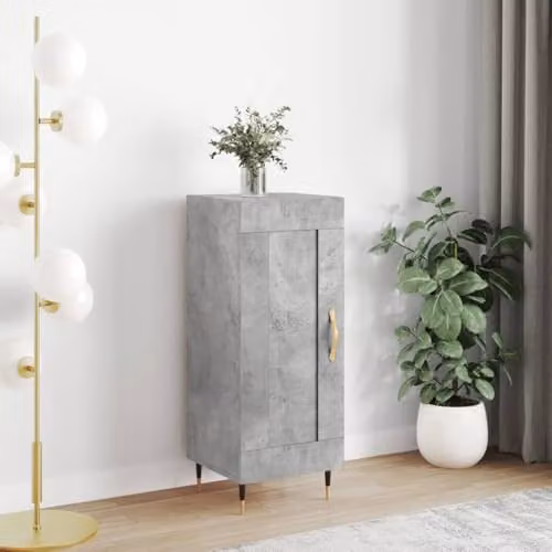 vidaXL Modern Sideboard in Concrete Grey, W/D/H: 34.5 x 34.5 x 90 cm – 2