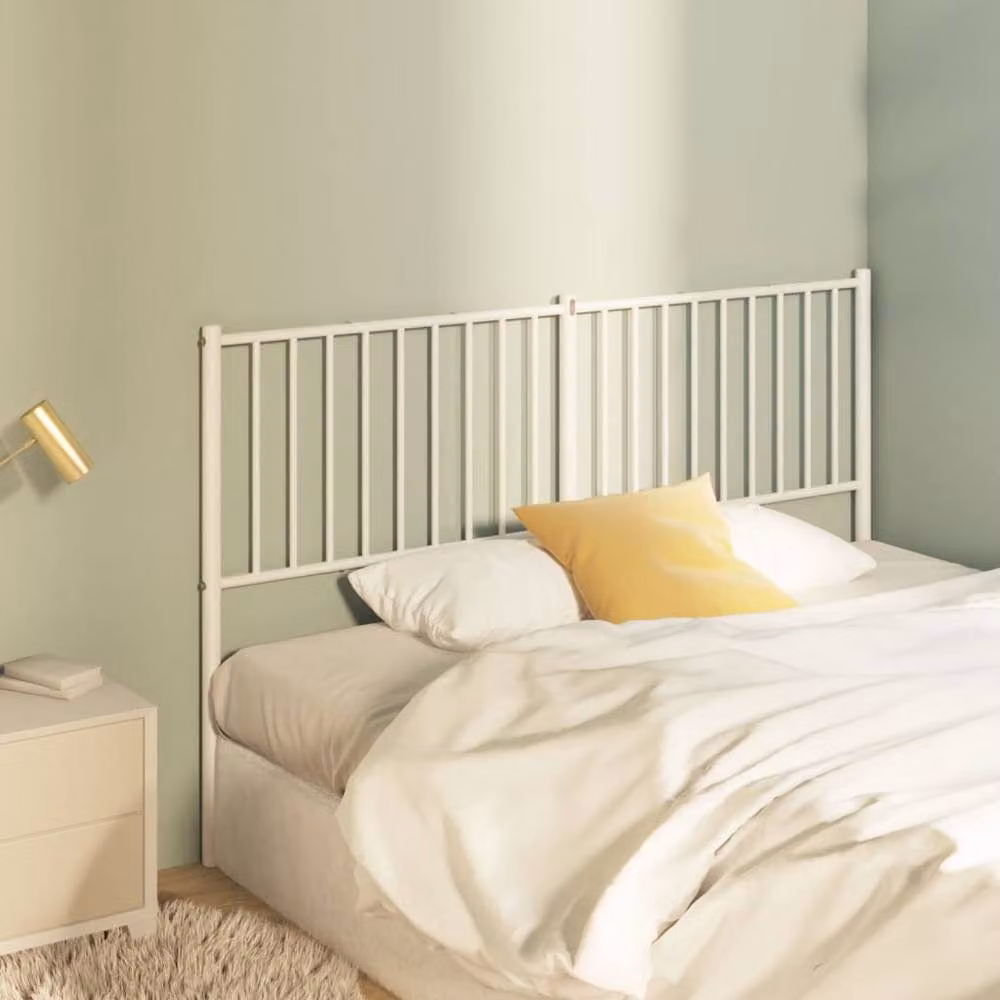 Berkfield Home Minimalist Metal Headboard in White – 2