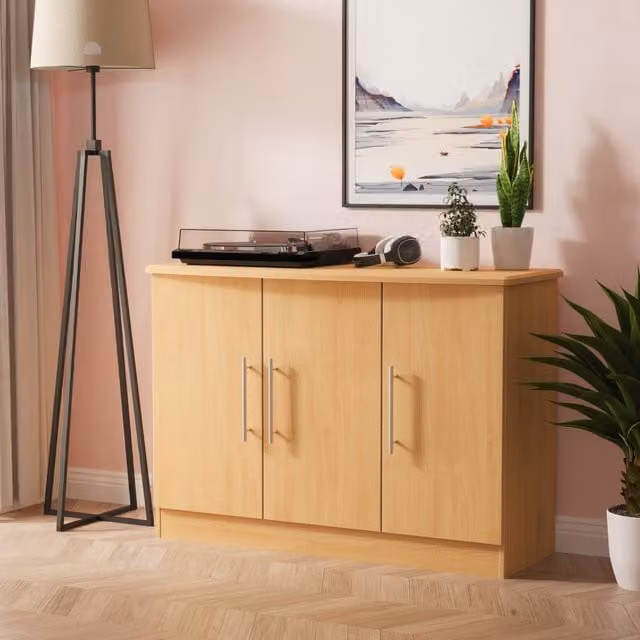 Sherwood Modern 3 Door Unit in Oak