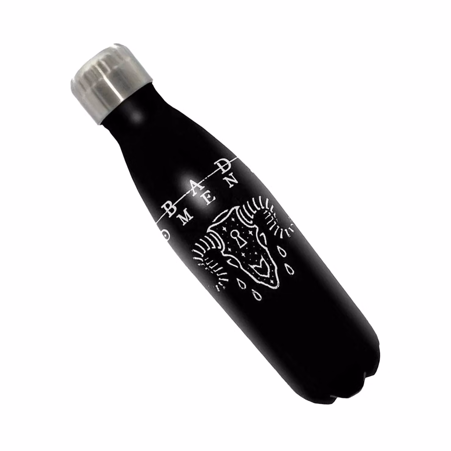 Bad Omens Ram Skull Vacuum Insulated Stainless Steel Water Bottle, Black, 500 ml – 2