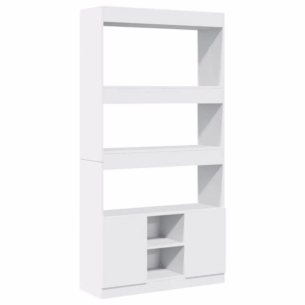 Berkfield Home White Highboard in Engineered Wood W/D/H: 92 x 33 x 180 cm – 2