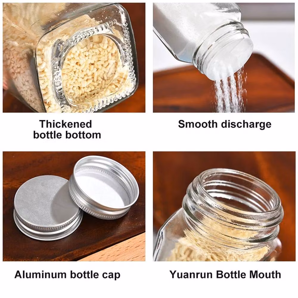 PAWNORA 36-Piece Glass Spice Jar Set with Shaker Lids in Clear – 4