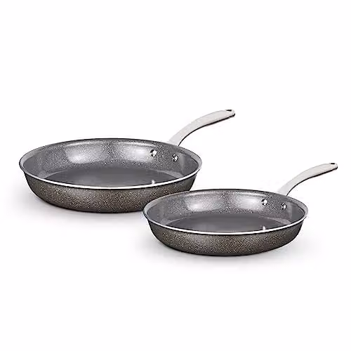 Tower Cerastone Pro 2 Piece Ceramic Non-Stick Frying Pan Set in Grey and Anthracite