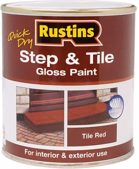 Rustins Quick Dry Step and Tile Paint High Gloss Red 500 ml – 4