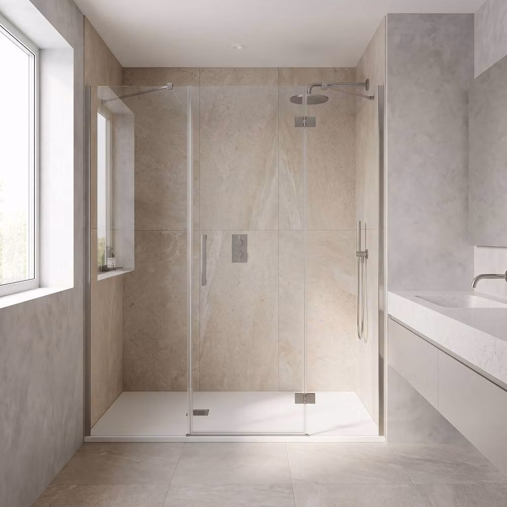 Balterley Slimline Rectangular Acrylic Shower Tray, White, W: 170 cm, D: 90 cm – 2