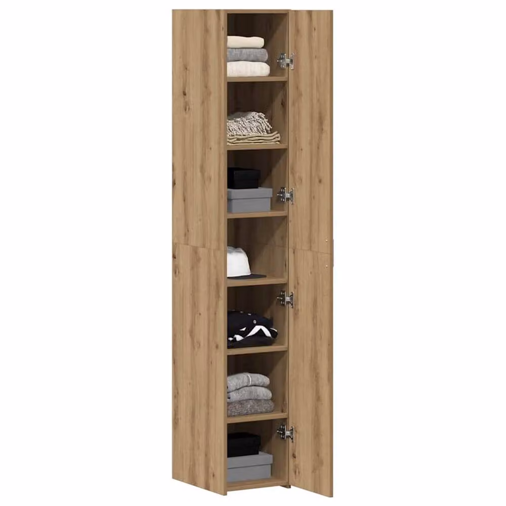 Berkfield Home Artisan Oak Highboard in Brown, W/D/H: 30 x 42.5 x 185 cm – 2
