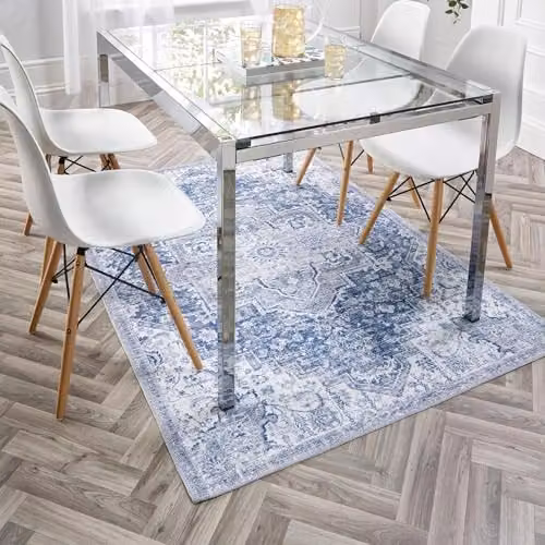 Phoenox Textiles Limited Origins Garda Washable Oriental Vintage Rug, Blue, W: 160 cm, L: 230 cm – 2