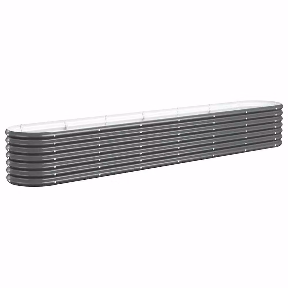 Berkfield Home Garden Raised Bed in Anthracite Grey Powder-coated Steel, W/D/H: 260 x 40 x 36 cm – 3