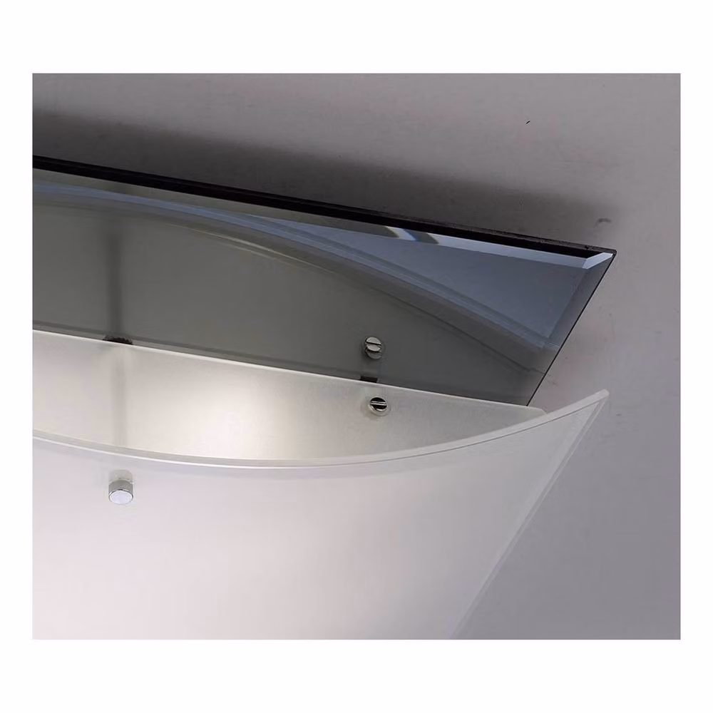 Netlighting Vito 3 Light Flush Ceiling Lamp in Polished Chrome and Grey Smoked Mirror – 2