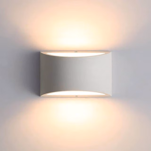 COMELY Modern White Plaster LED Indoor Wall Light with G9 Warm White Bulb