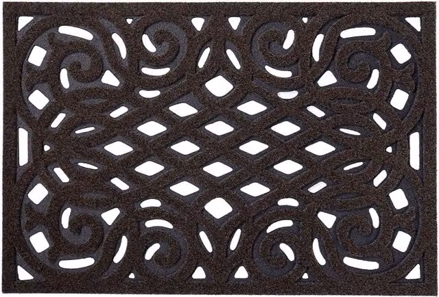 Nicoman Heavy Duty Rubber Outdoor Doormat, Brown, W: 75 cm, D: 44 cm, H: 1 cm – 8