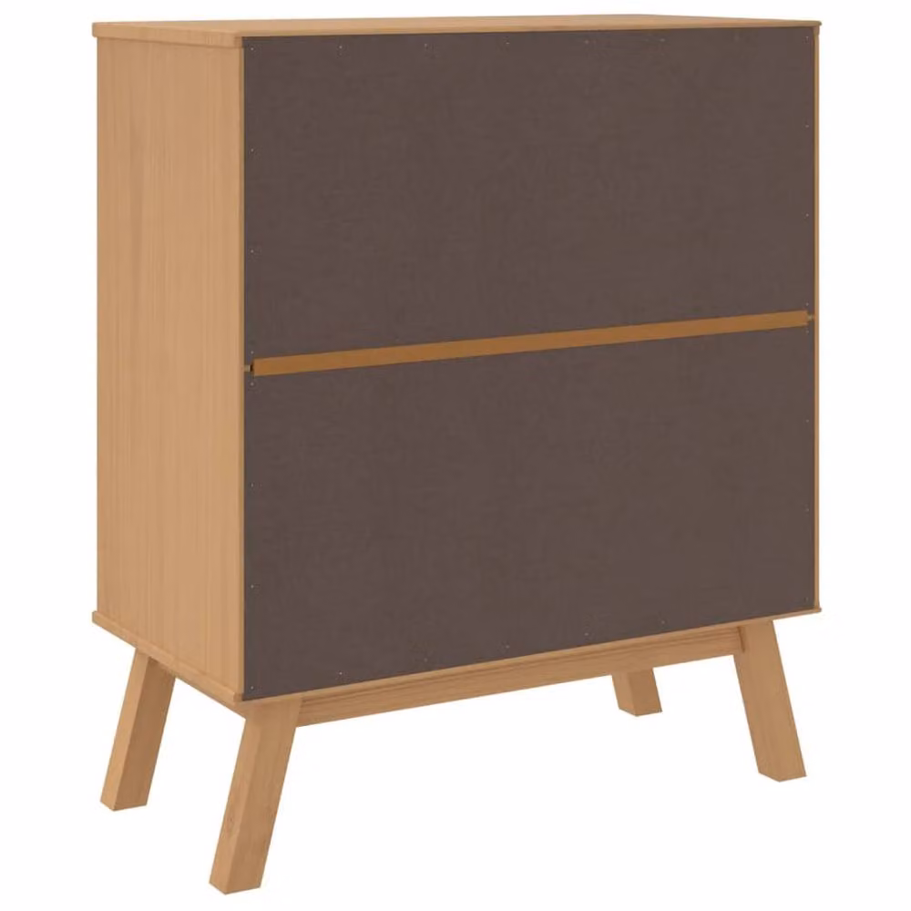 Berkfield Home OLDEN Freestanding Drawer Cabinet in White and Brown Solid Pine Wood – 5