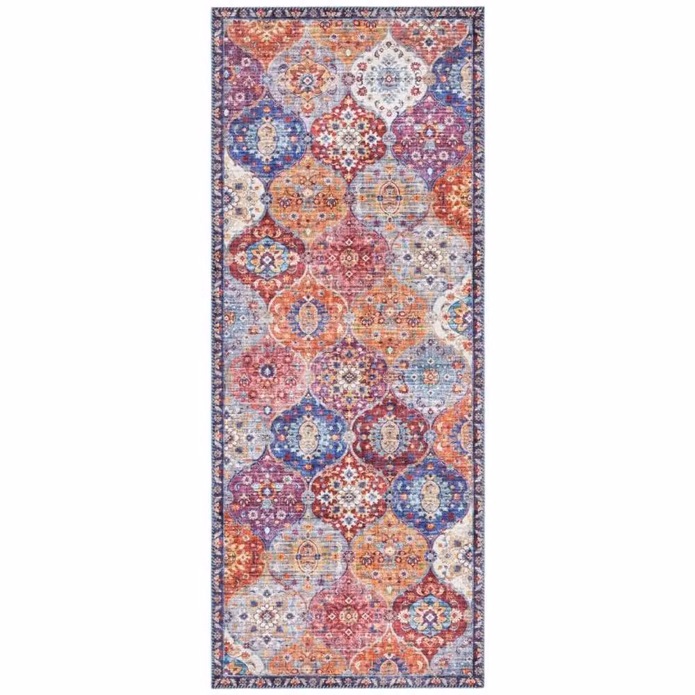 THE RUGS Kashmir Ghom Oriental Vintage Persian Style Multicolour Polyester Rug, W: 80 cm, L: 150 cm – 3