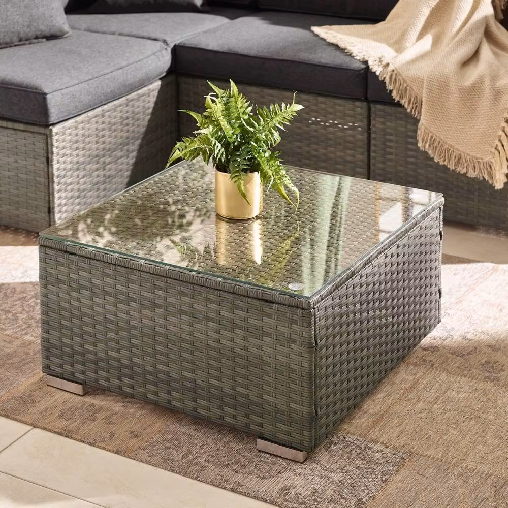 FurnitureboxUK Orlando 10 Seat Modular Outdoor Garden Rattan Sofa Set in Grey – 5