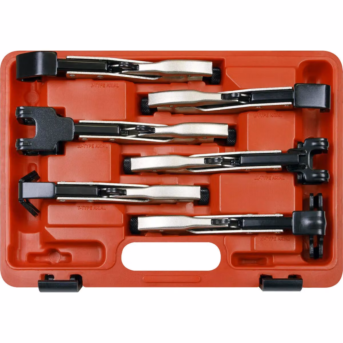 Loops 6 Piece Multicolour Axial Locking Grip Pliers Set with Liner Jaw Action and Thumb Release – 4