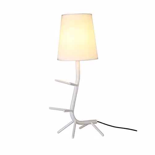 Netlighting Mantra Fusion Centipede Table Lamp with Fabric Shade, White, E27