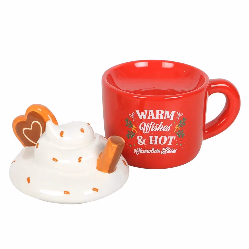 Something Different Hot Chocolate Ceramic Oil Burner in Multicolour and Red – 2