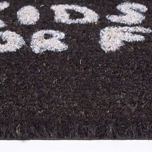 Homescapes Four Feet Paws Coir Doormat, Black and White, W: 70 cm, D: 40 cm – 4