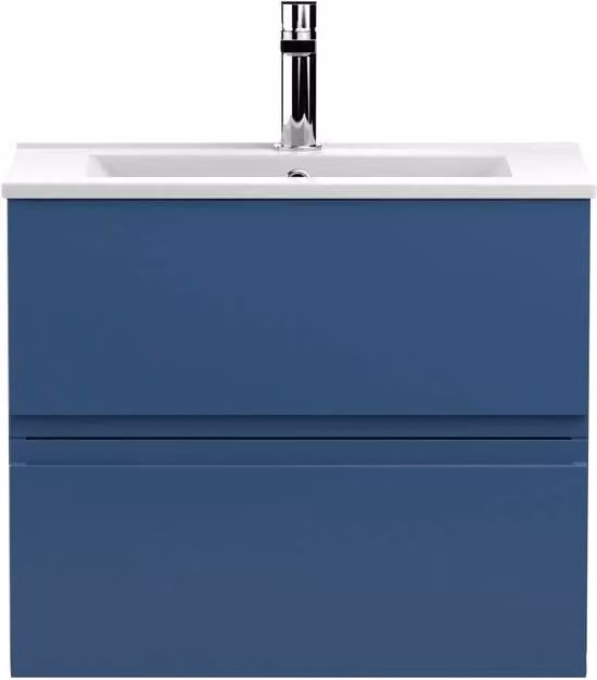 Balterley Mavesyn 2 Drawer Wall Hung Vanity Basin Unit, Blue, W: 60 cm – 1