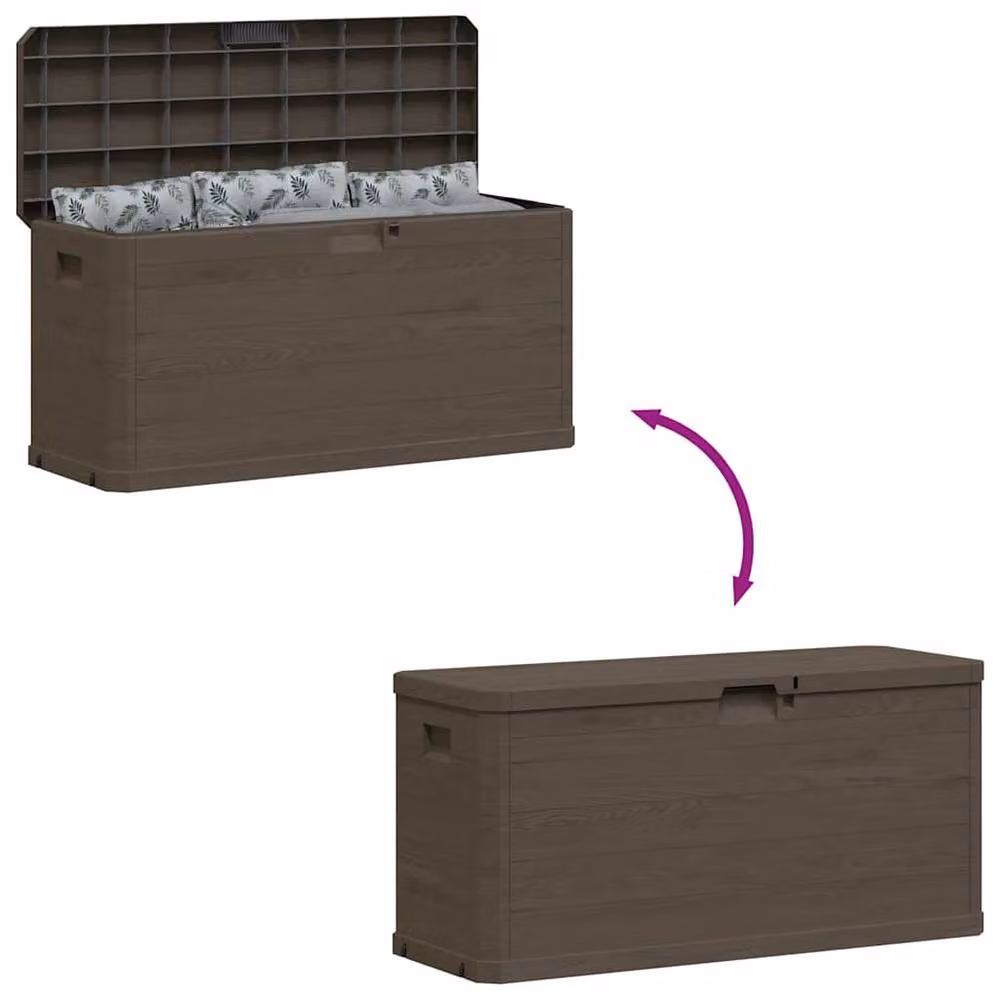 Berkfield Home Garden Storage Box, 280 L, Brown – 4