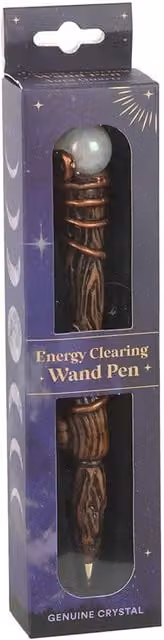 Kingsbury Gifts Aura Quartz Crystal Wand Writing Pen in Multicolour