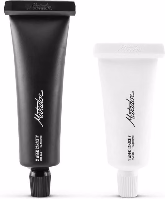 Matador Refillable Toothpaste Tubes, 2 Pack, Multicolour