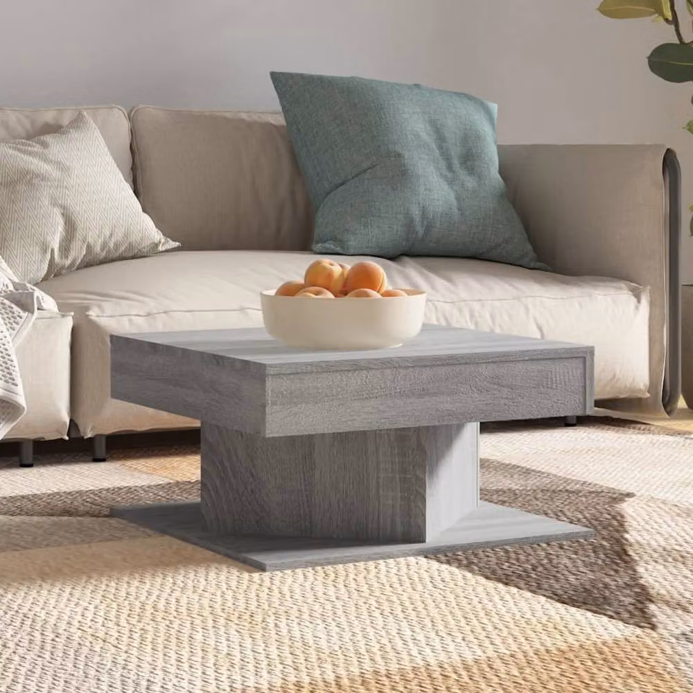 Berkfield Home Decorative Coffee Table in Grey Sonoma, W/D/H: 57 x 57 x 30 cm – 2