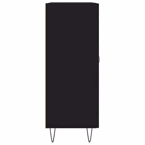 vidaXL Modern Black Sideboard with Glass and Metal Details, W/D/H: 69.5 x 34 x 90 cm – 5