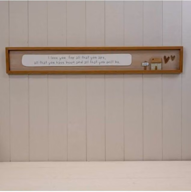 KDMD Rectangular Wooden Typography Sign in Brown