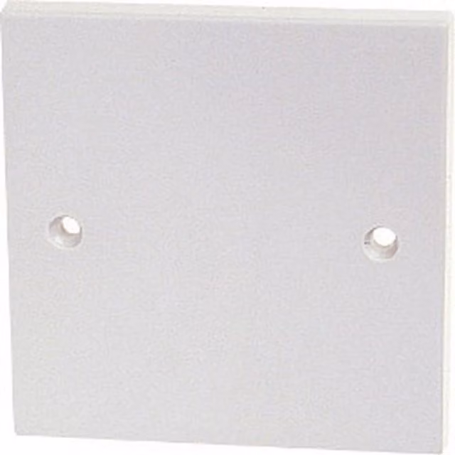 Dencon White Plastic Wall Blanking Plate