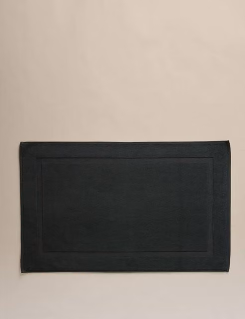 M&S Luxury Egyptian Cotton Non-Slip Bath Mat in Dark Olive Green