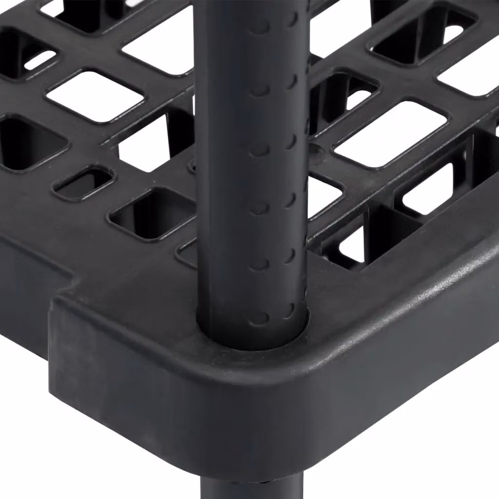 Berkfield Home 5-Tier Freestanding Storage Shelf in Black, W: 93.5 cm, D: 45.5 cm, H: 194.5 cm – 3