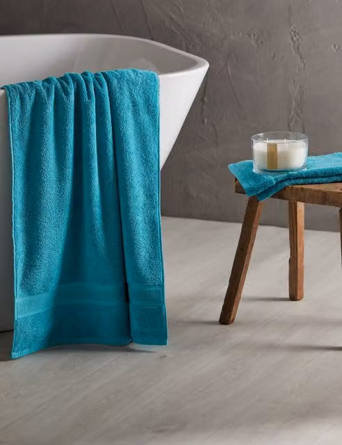 M&S Super Soft Pure Cotton Petrol Teal Towel