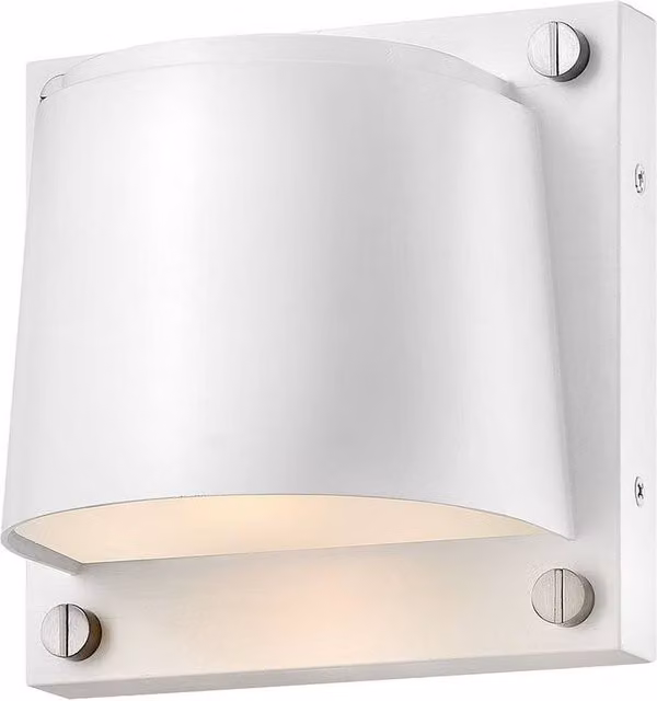 Netlighting Scout 1 Small Outdoor Wall Light in White, IP44, H 16.5 x W 12 cm x D 16.5 cm