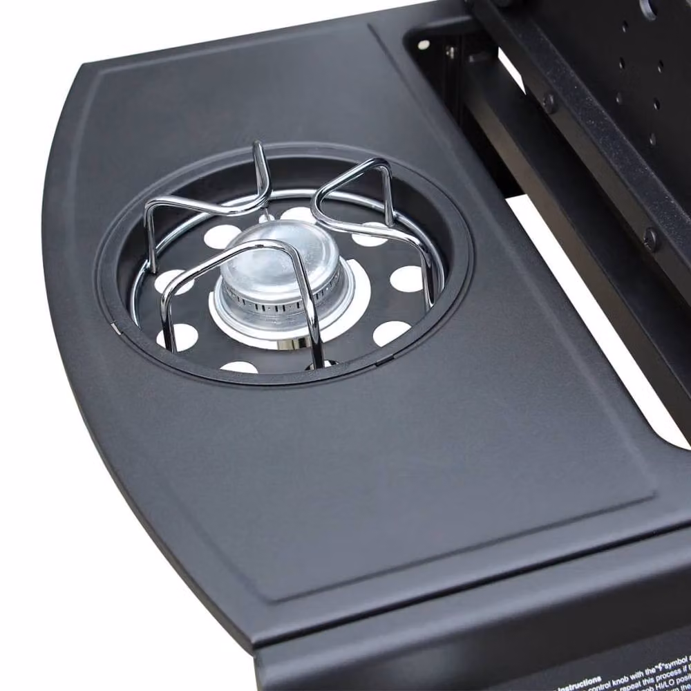 Berkfield Home Gas Barbecue Grill with 4+1 Cooking Zones and Thermometer in Black – 4