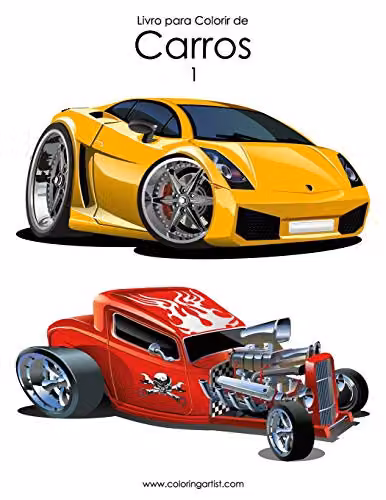 Livro para Colorir de Carros 1 Multicolour Adult Colouring Book