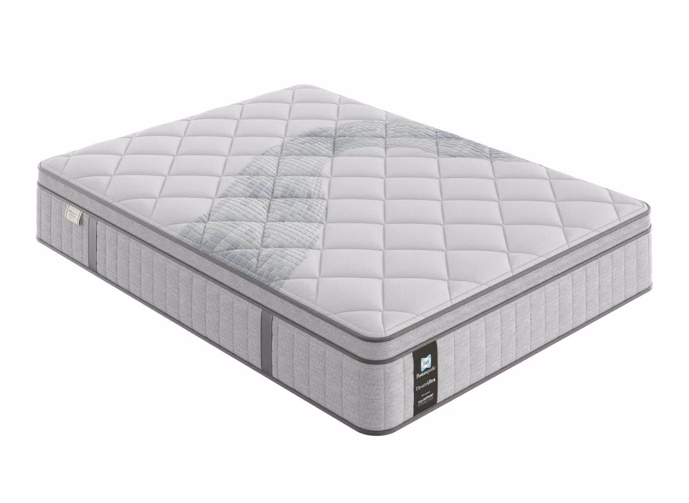 Sealy Elevate Ultra Daito Sleepmotion Hybrid Mattress in White with Removable Cover and Temperature Regulation