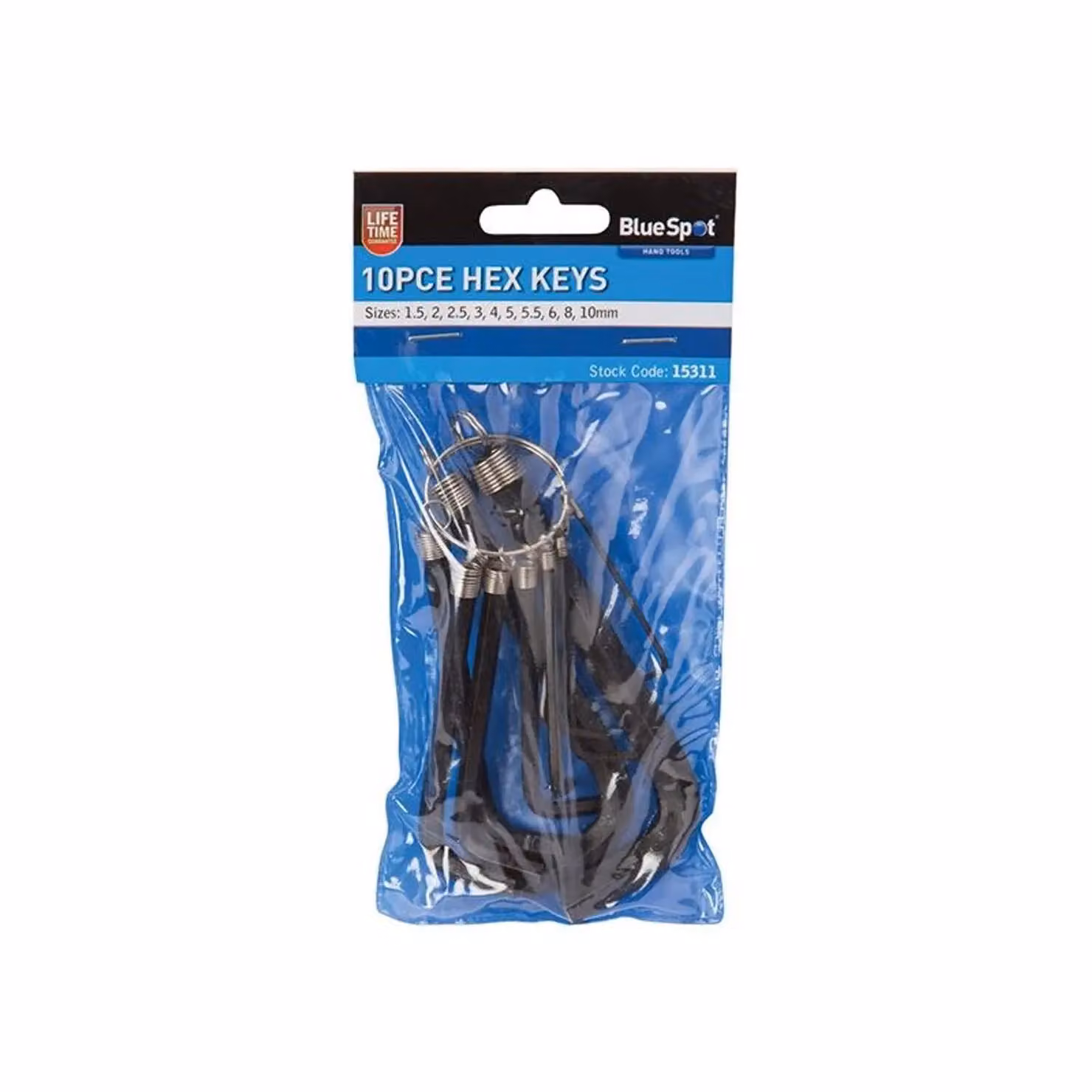 Bluespot Tools 10 Piece Hexagon Key Set in Black and Multicolour – 2