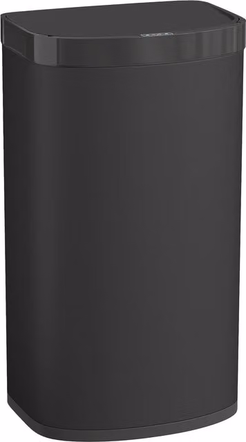 HOMCOM 55L Sensor Bin with Soft-Close Lid and Fingerprint Resistant Stainless Steel in Black