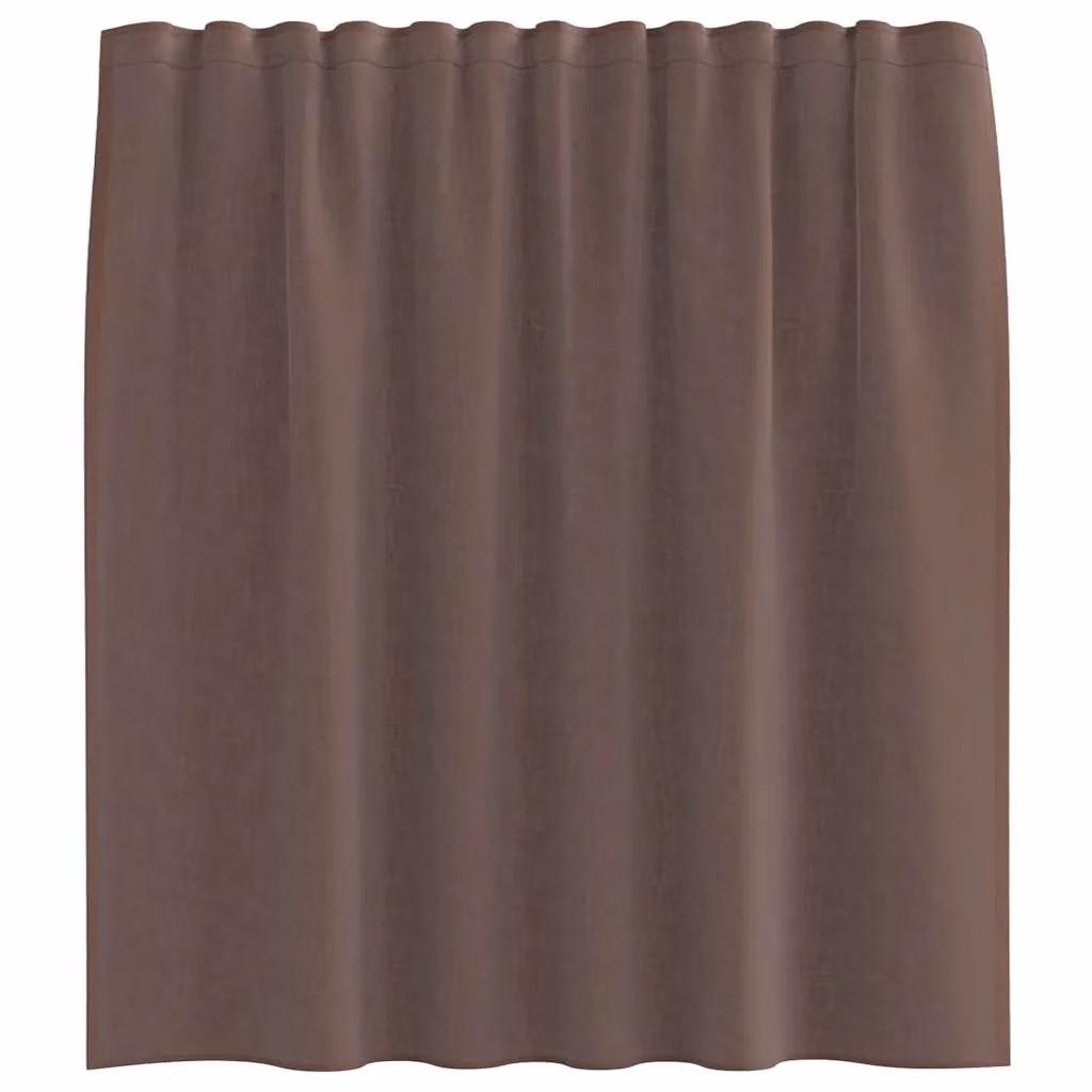 Berkfield Home Brown Voile Fabric Curtains with Rod Pockets, 2 Pack – 4