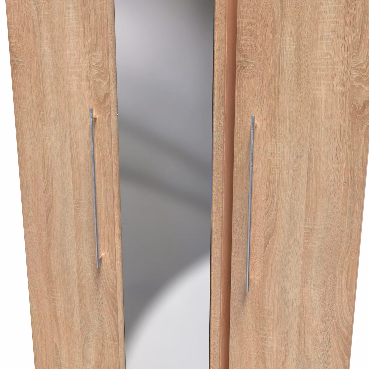 Ready Assembled 2 U Carlton Triple Mirror Wardrobe in Light Oak – 3