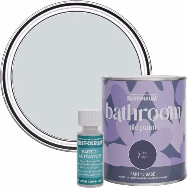 Rust-Oleum Bathroom Tile Paint in Gloss Finish, Dove Grey, 0.75 l