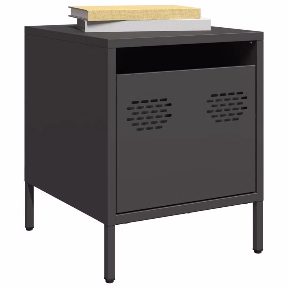 Berkfield Home Timeless Bedside Cabinets, 2 Piece, Black, W/D/H: 35 x 39 x 43.5 cm – 2