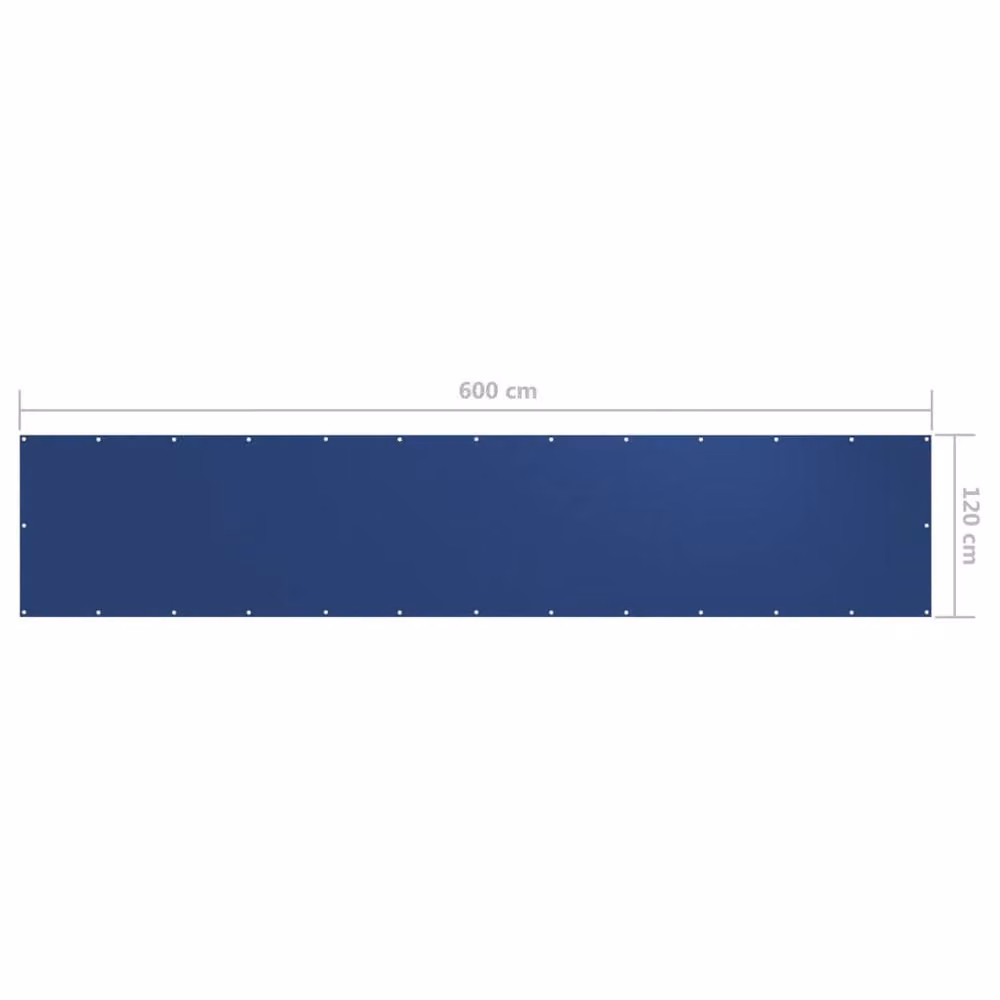 Berkfield Home Modern Blue Balcony Screen Cover in Oxford Polyester Fabric, W: 120 cm, L: 600 cm – 3