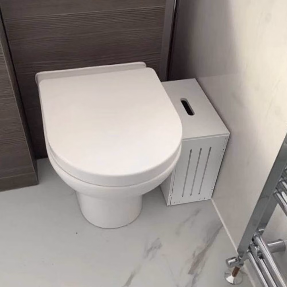 KORVIXA Multi-purpose Freestanding Bathroom Toilet Roll Storage Tidy Box in White – 3